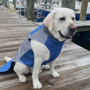 NWT $45 BAYDOG GLACIER BAY WINTER FALL DOG COAT JACKET VEST Blue Gray MEDIUM